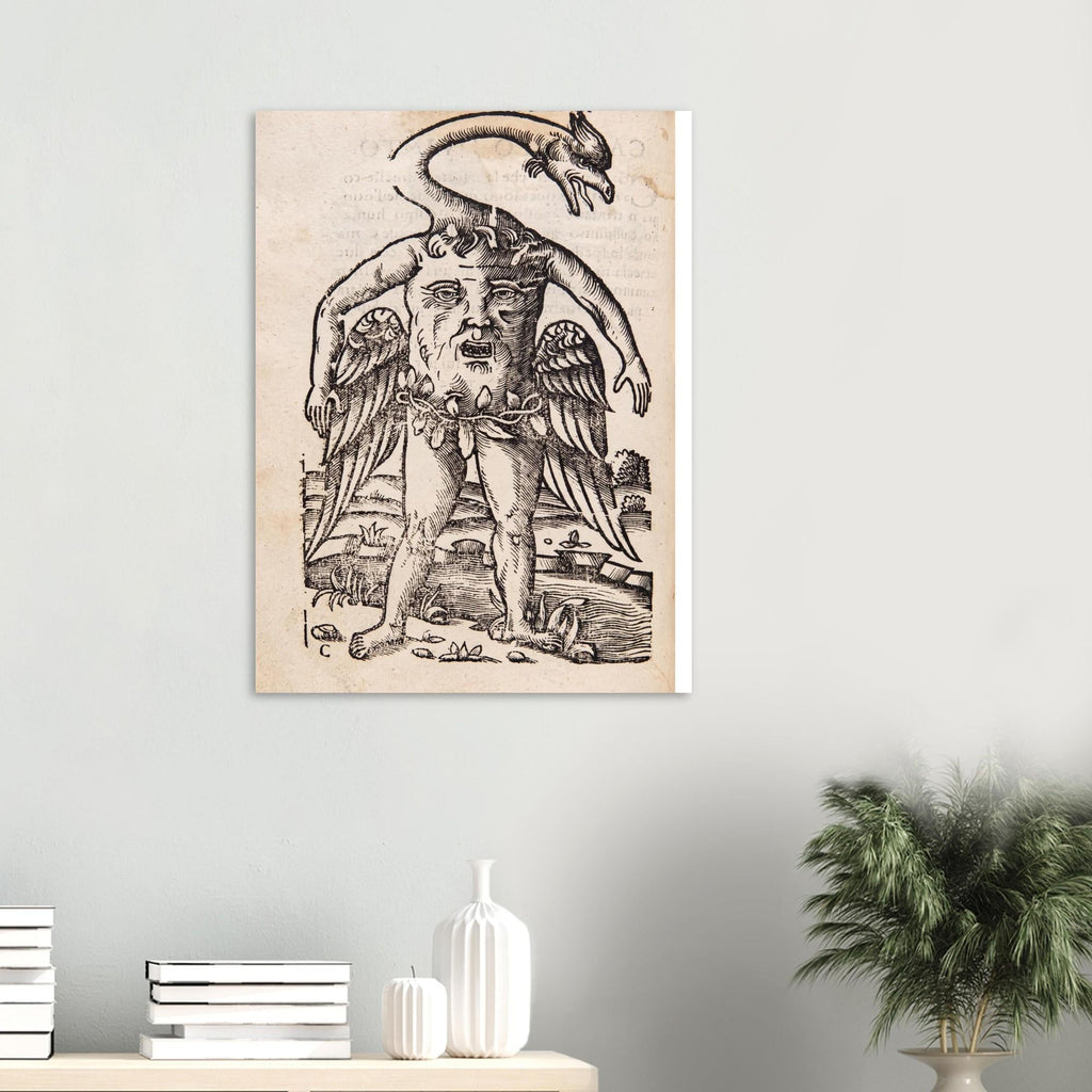 Renaissance Woodcut Monster Art Print Ulisse Aldrovandi Monstrorum Historia Antique Mythical Beast Wall Decor Poster Myth And Symbolism