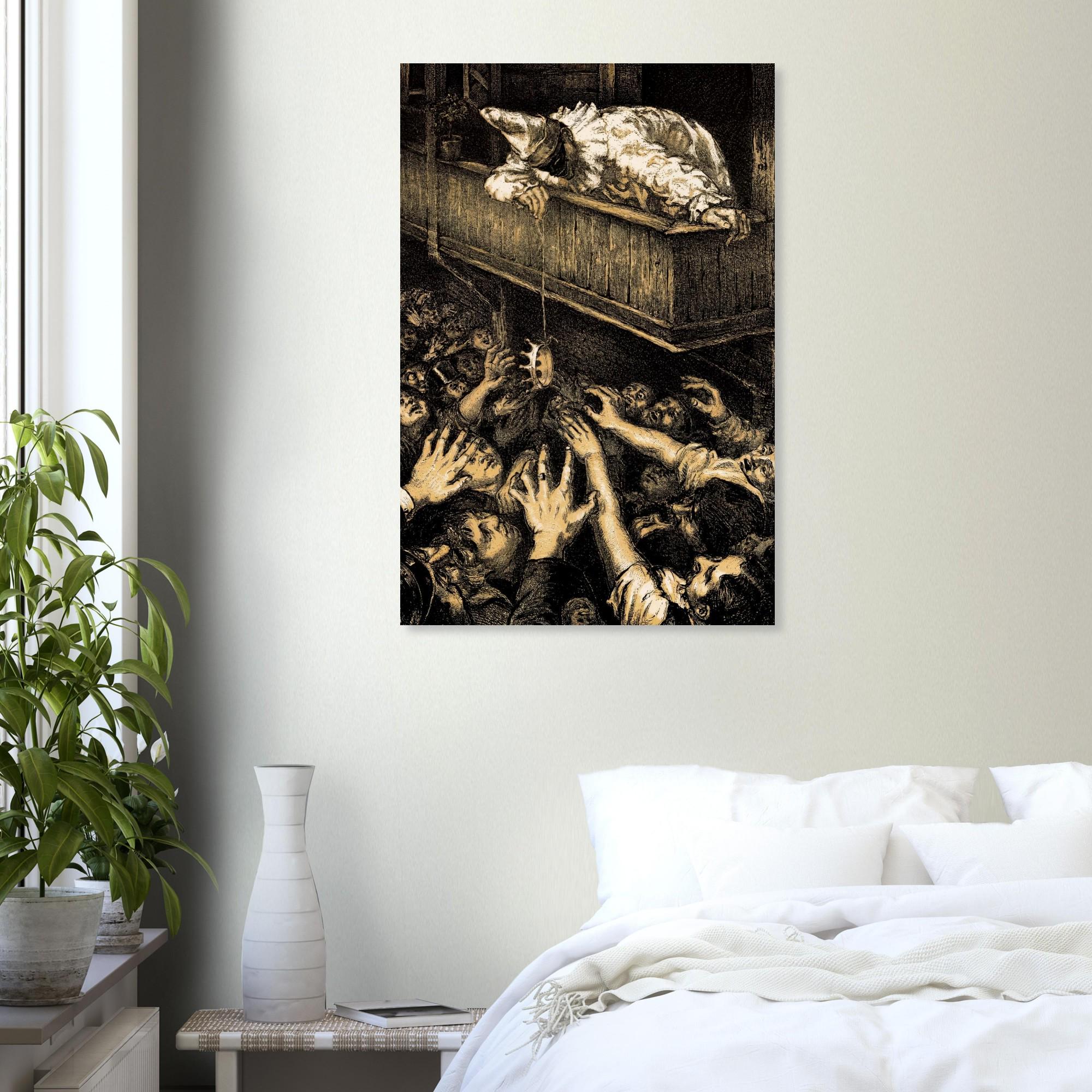 Ludwig Heinrich Heyne Jester Crown Print Vintage Dark Academia Wall Art Gothic Macabre Satirical Illustration Dark Academia & Moody
