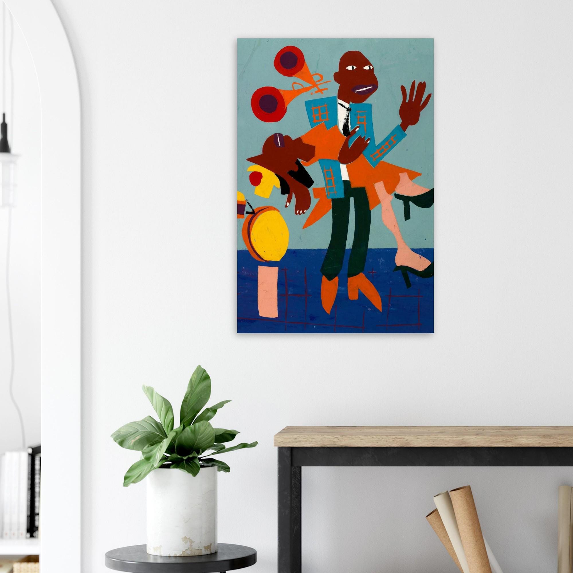 Jitterbugs V by William H. Johnson, Harlem Renaissance Art, African American Wall Decor, Colorful Folk Art Print, Vintage Poster