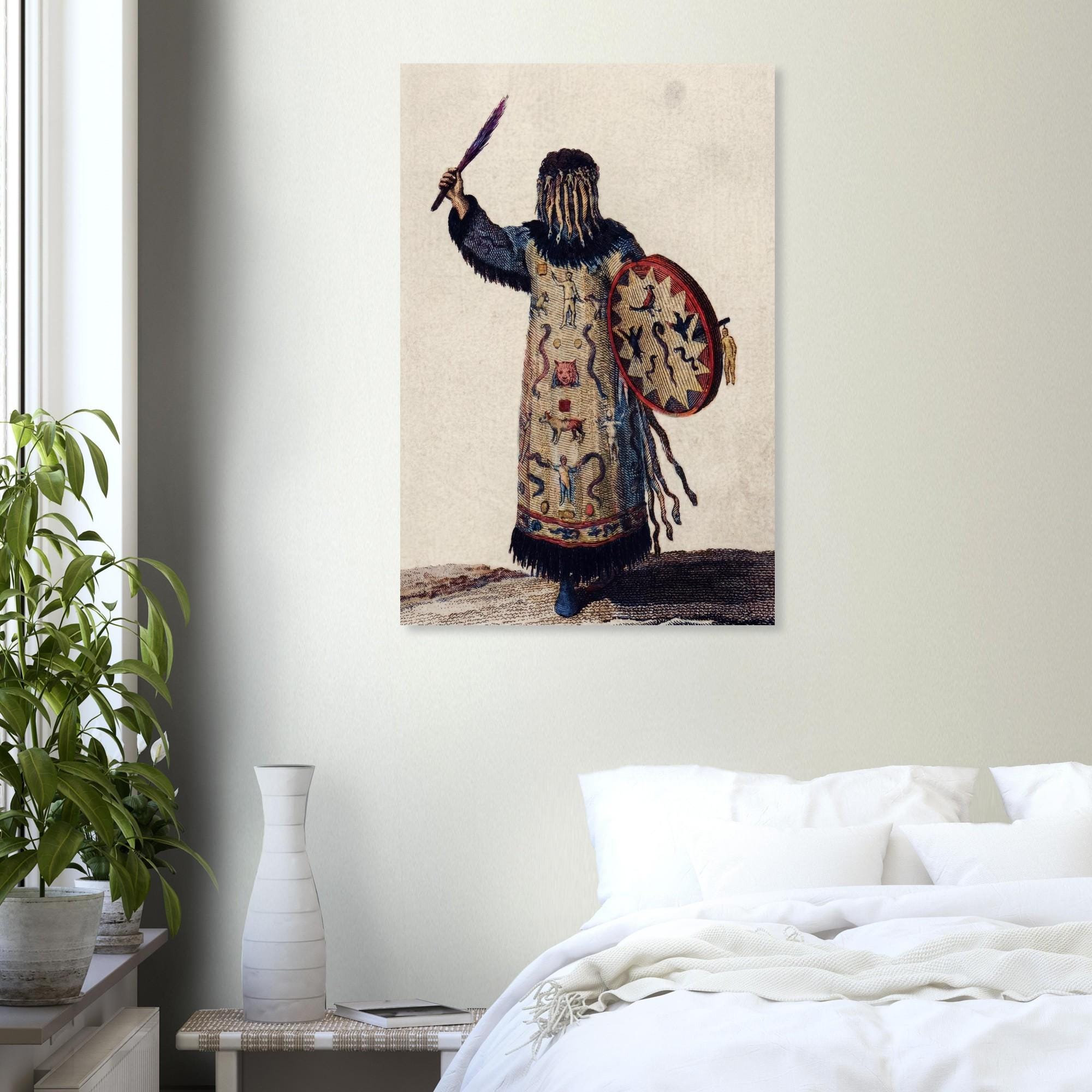 Siberian Shaman by William Alexander Fine Art Print, Antique Russian Costume, Ethnic Shamanic Poster, Tribal History Wall Art