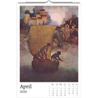 13 Artworks Of Maxfield Parrish 2026 Art Calendar 11x16.5, Golden Age Art, Classic View, Dreamy Aesthetic, Fantasy, Gift Idea