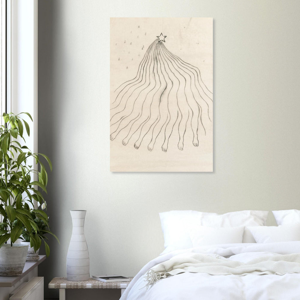 Federico Garcia Lorca Star with Feet Drawing Surrealist Art Print Minimalist Sketch Spanish Poet Wall Decor Modern & Abstract Art