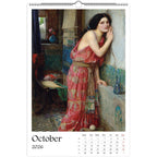 13 Artworks Of John William Waterhouse 2026 Art Calendar 11x16.5, Pre Raphaelite, Fine Art, Dark Academia, Moody, Gift For Her
