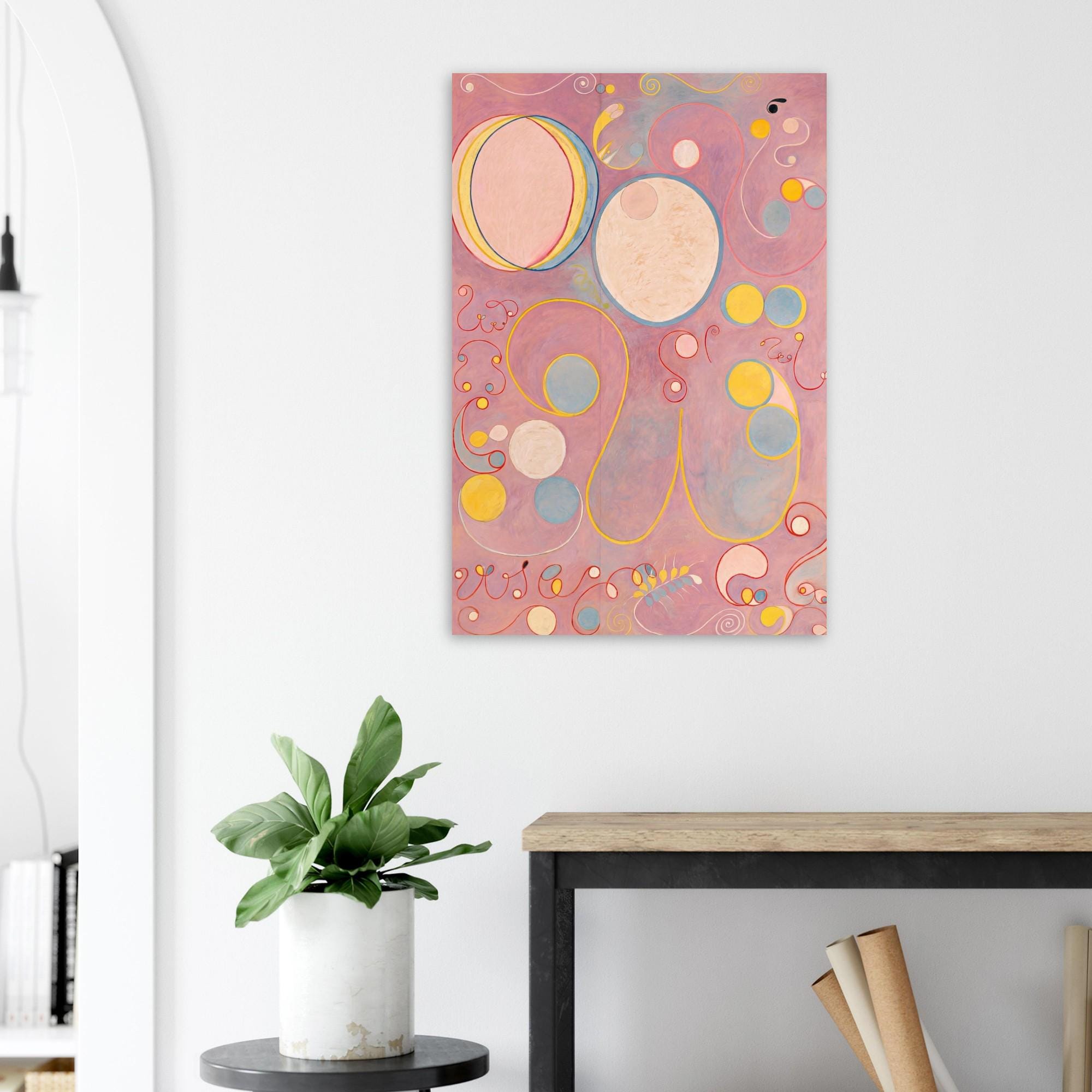 The Ten Largest No 8 Adulthood by Hilma af Klint, Mystical Wall Art, Spiritual Diagram, Abstract Painting, Feminist Art, Vintage Art