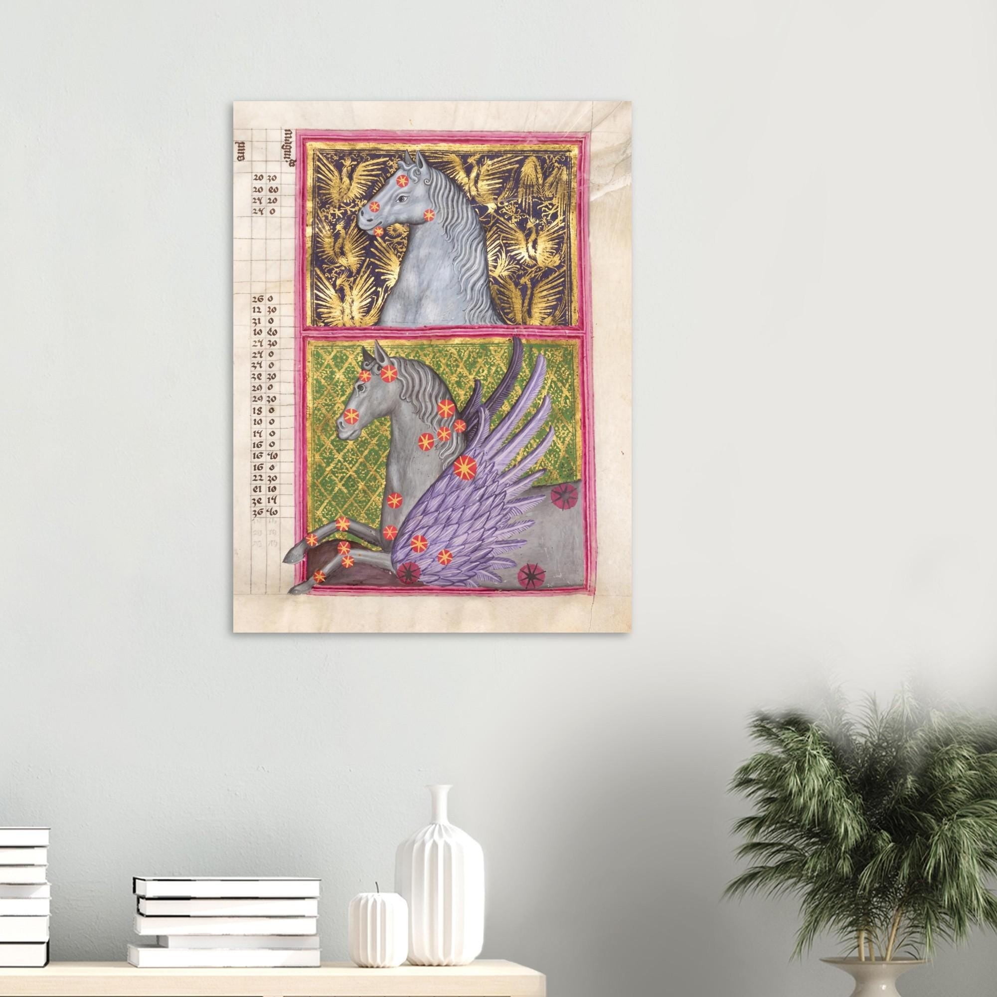 Vintage Medieval Pegasus Constellation Wall Art Ancient Astronomy Map Renaissance Horse Astrology Poster Print Celestial Astronomy