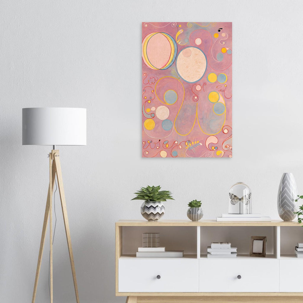The Ten Largest No 8 Adulthood by Hilma af Klint, Mystical Wall Art, Spiritual Diagram, Abstract Painting, Feminist Art, Vintage Art