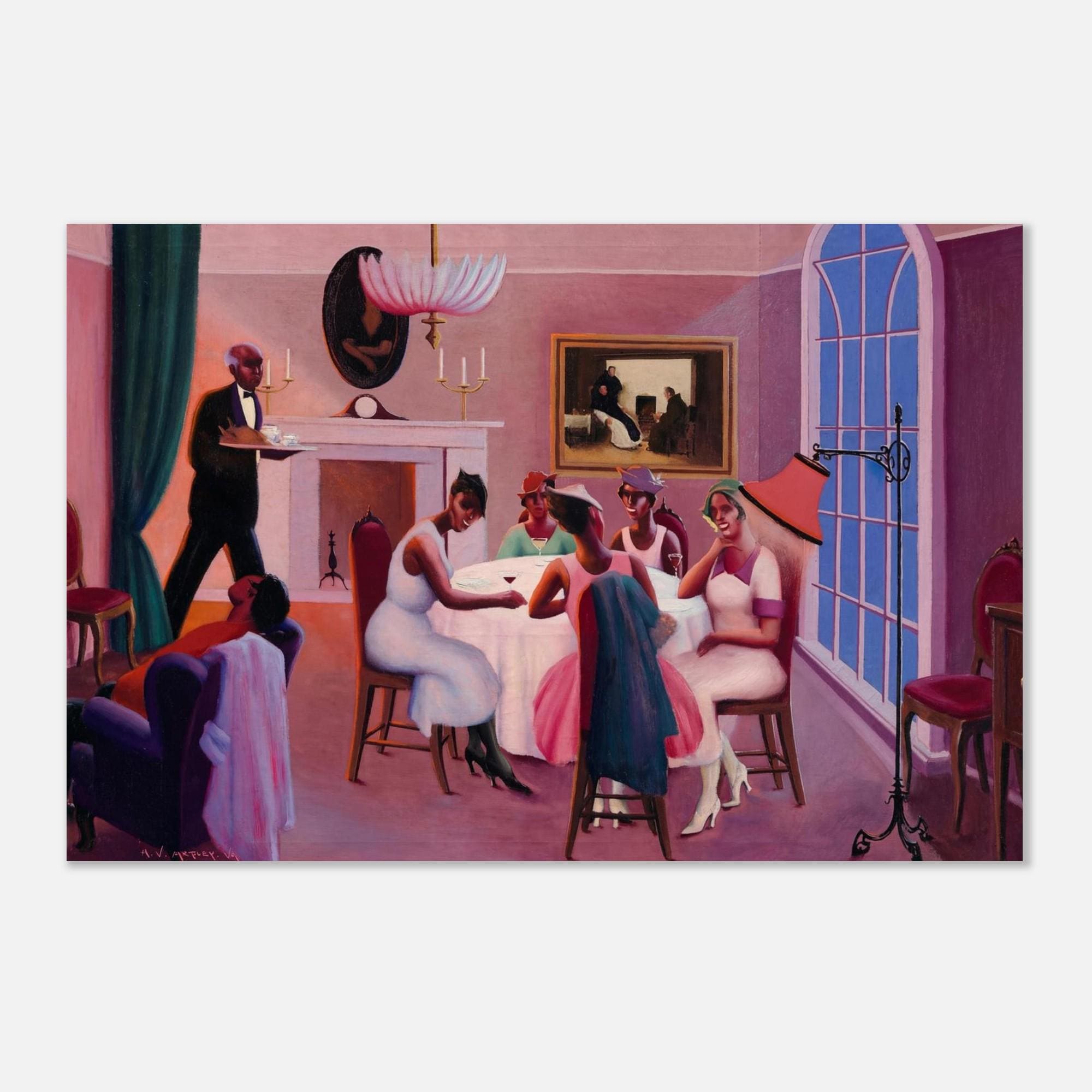 Archibald Motley Cocktails Art Print Jazz Age Harlem Renaissance Wall Art Vintage African American Decor Portraits & Figures