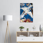 Vintage Celestial Cygnus Constellation Print Renaissance Fresco Star Chart Wall Art Antique Swan Painting Dark Academia & Moody