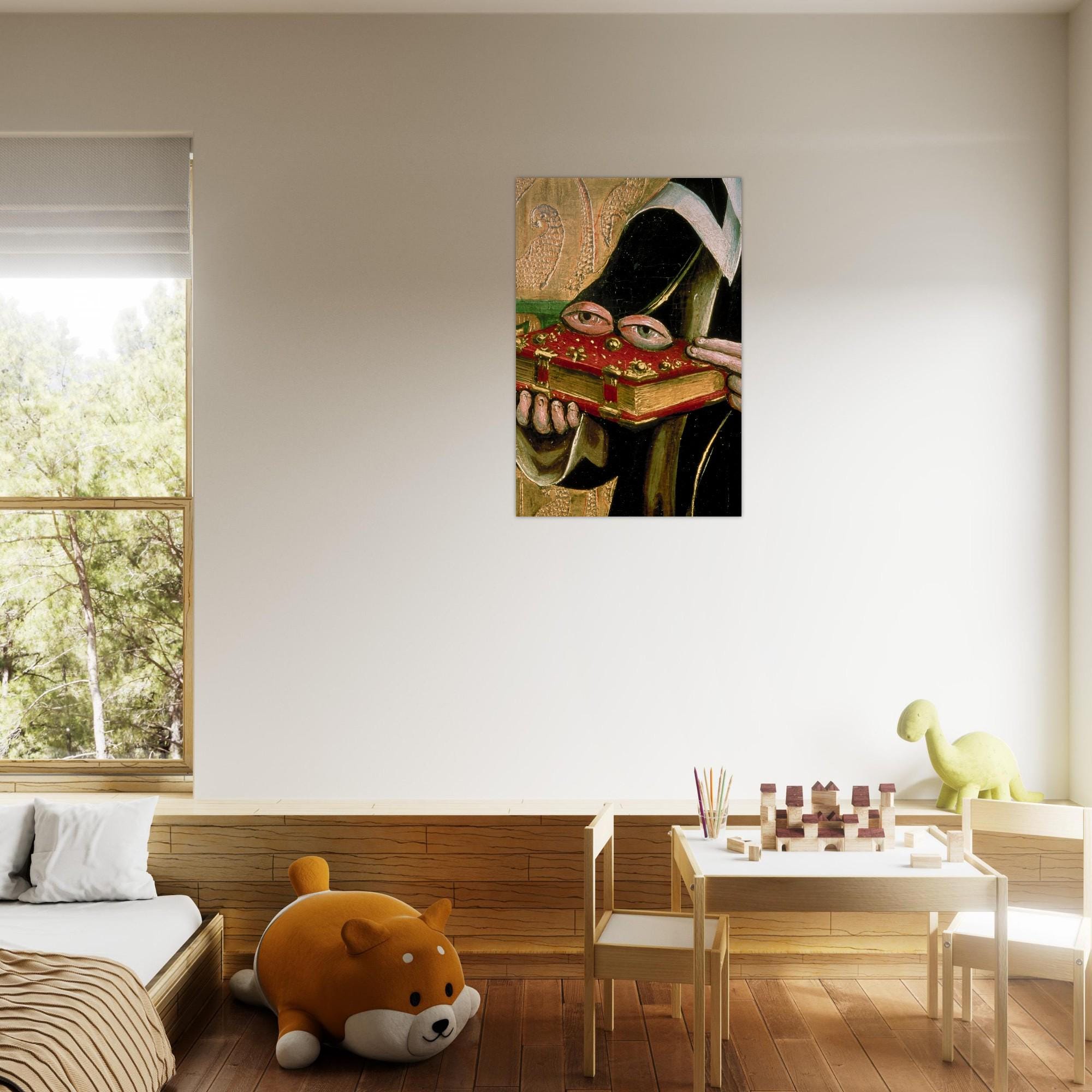 Weird Medieval Art Print Francesco del Cossa Saint Lucy Eyes Detail Gothic Home Decor Oddities Gift Dark Academia & Moody 0d8c7