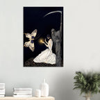 Antique Alastair Hans Henning Voigt Art Print Gothic Psyche and Death Illustration Macabre Grim Reaper Wall Art Dark Fantasy Macabre