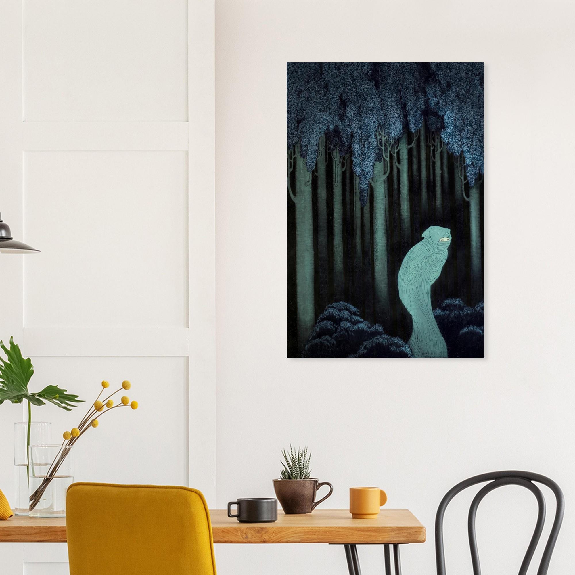 Kay Nielsen Art Print Moody Blue Forest Vintage Fairy Tale Illustration Gothic Folklore Dark Academia Wall Art Dark Academia Moody
