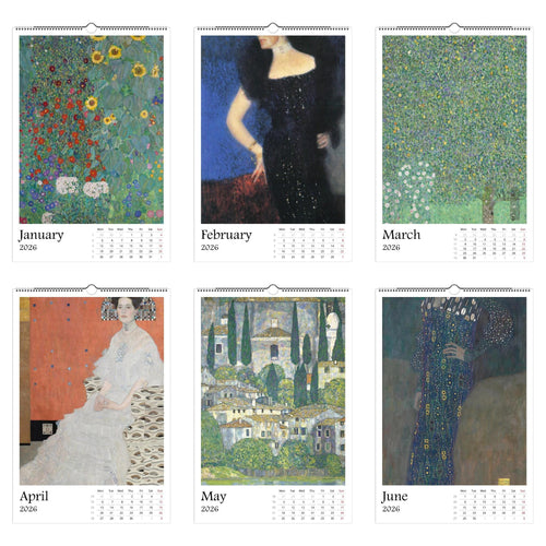 13 Artworks Of Gustav Klimt 2026 Art Calendar 11x16.5, Art Nouveau, Classic Fine Art, Vintage Aesthetic, Bohemian Decor, Art Gift