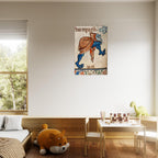 Medieval Marginalia Blue Monster Weird Art Print Macclesfield Psalter Illuminated Manuscript Gothic Decor Dark Academia & Moody d0b54