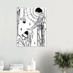 Joan Of Arc Vintage Art Print Ancient France Knight Wall Art Medieval Saints Illustration Catholic Canvas Poster Sacred Medieval Icons