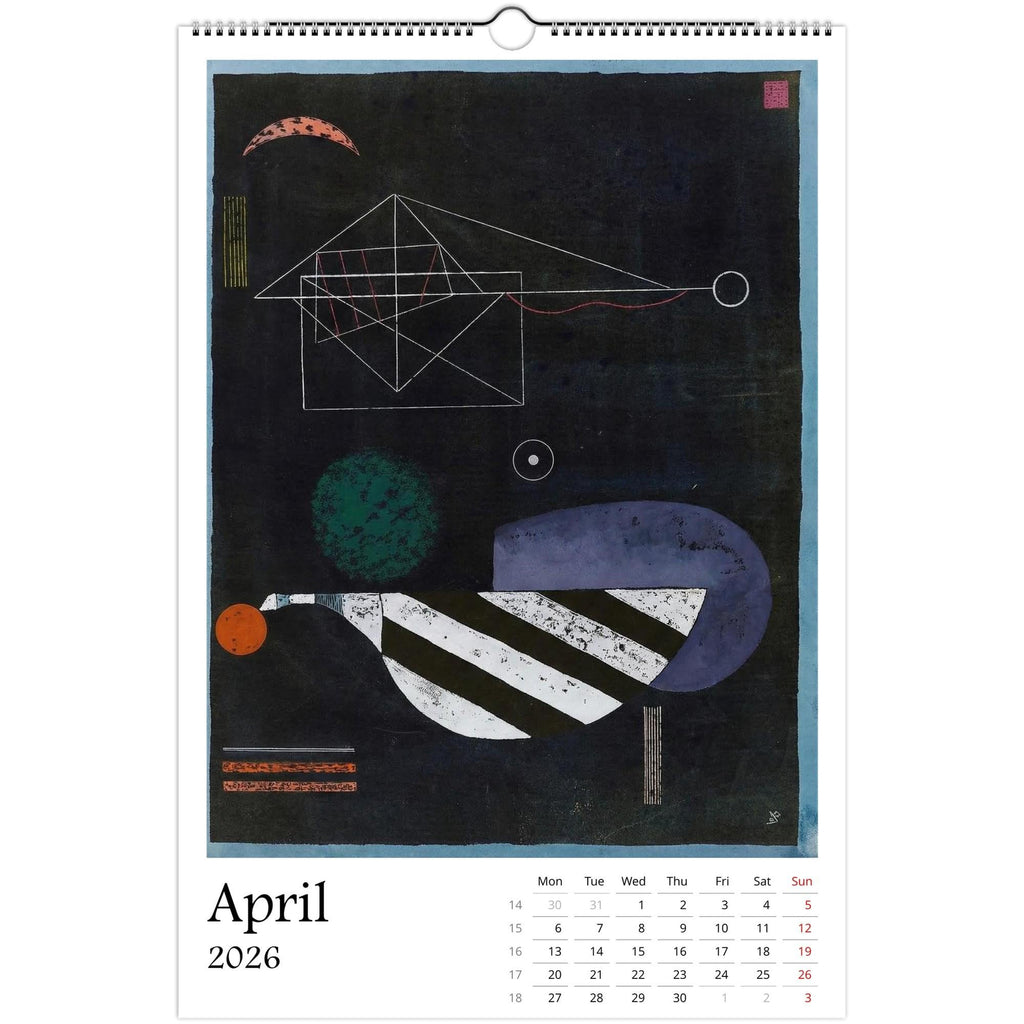 13 Artworks of Wassily Kandinsky 2026 Wall Calendar 11x16.5, Abstract Art Monthly Planner, Bauhaus Design 12 Month Hanging, Modern Artist