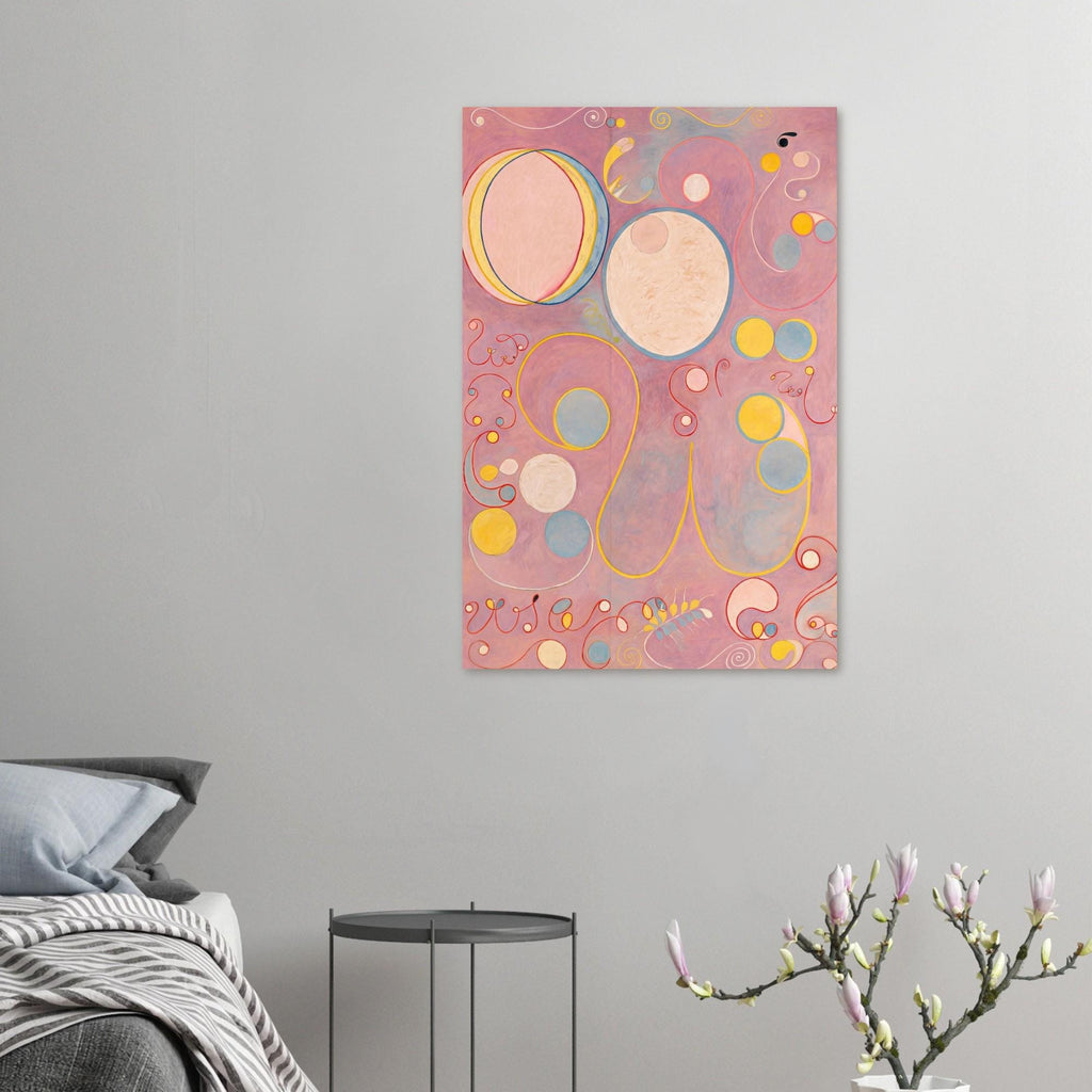 The Ten Largest No 8 Adulthood by Hilma af Klint, Mystical Wall Art, Spiritual Diagram, Abstract Painting, Feminist Art, Vintage Art