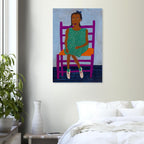 Harlem Renaissance Anna Mae Print, William H. Johnson Folk Portrait on 200 GSM Matte Paper