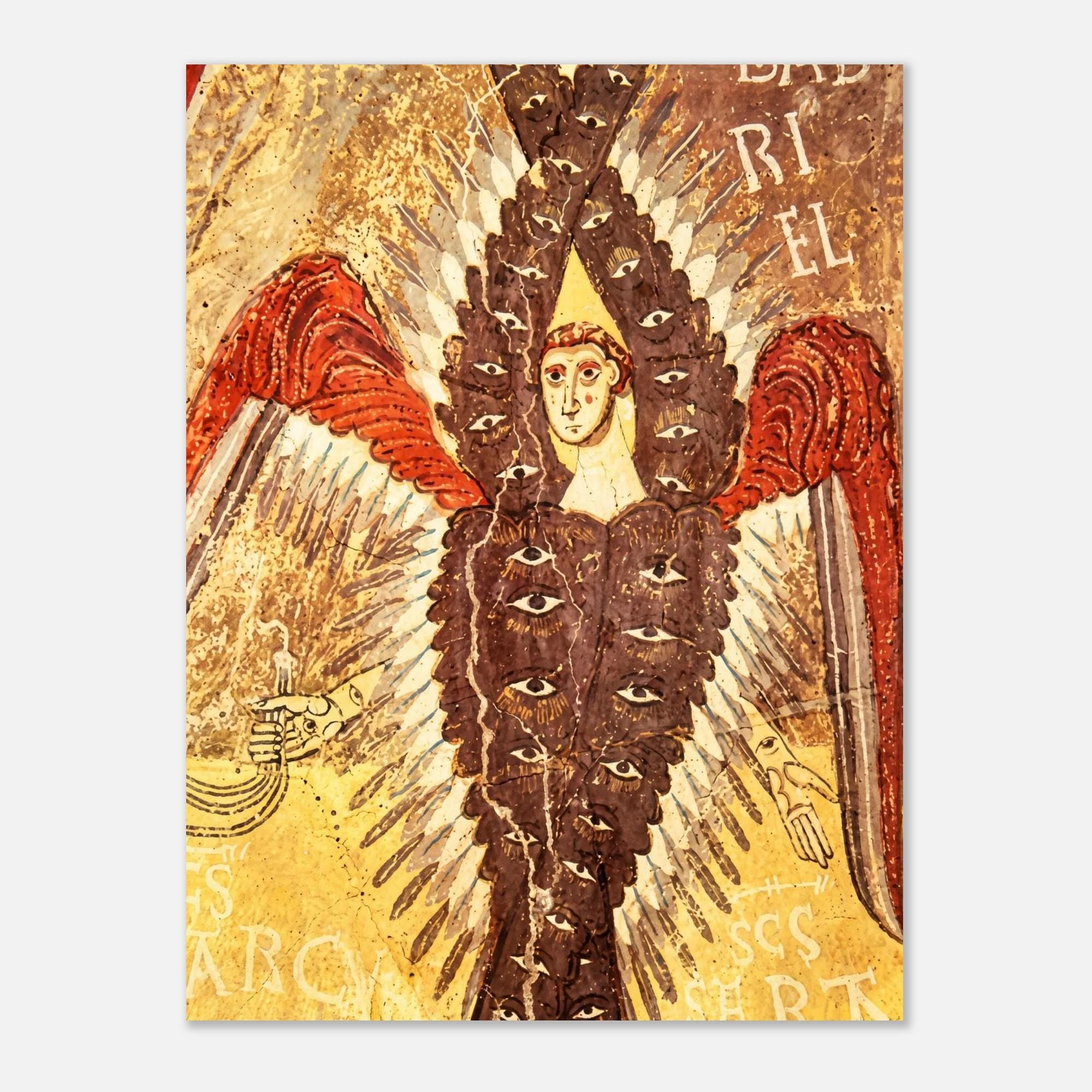 Medieval Angel Wall Art Print Gothic Home Decor Vintage Seraphim Print Canvas Poster Giclee Fine Sacred Medieval Icons