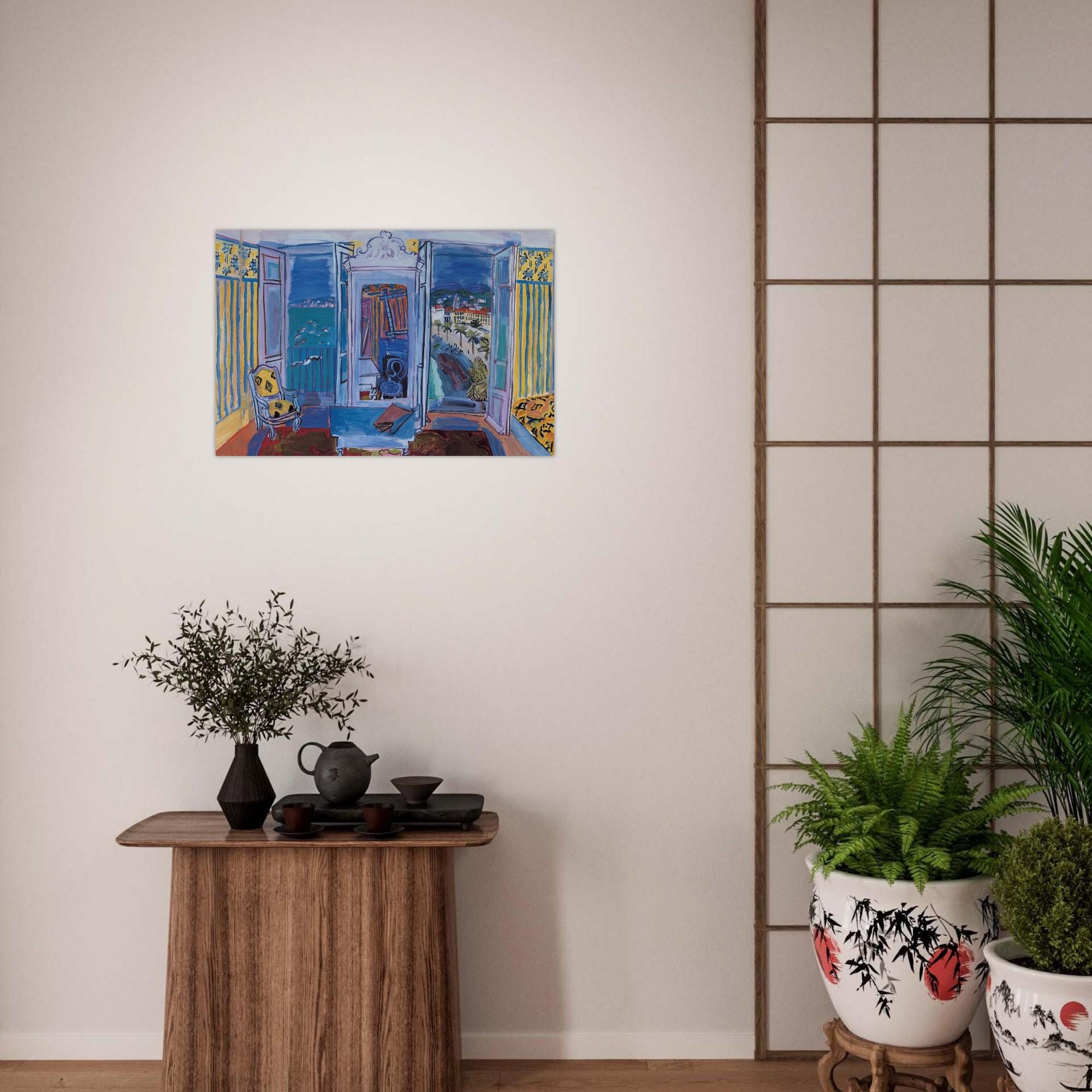 Matisse Large Blue Interior Art Print Fauvism Wall Decor Colorful French Interior Poster Mediterranean Modern & Abstract Art
