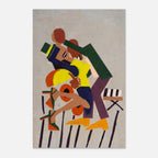 Jitterbugs III by William H. Johnson, Harlem Renaissance Wall Art, Mid Century Modern Decor, Retro Jazz Dancer Poster, Afrocentric Print