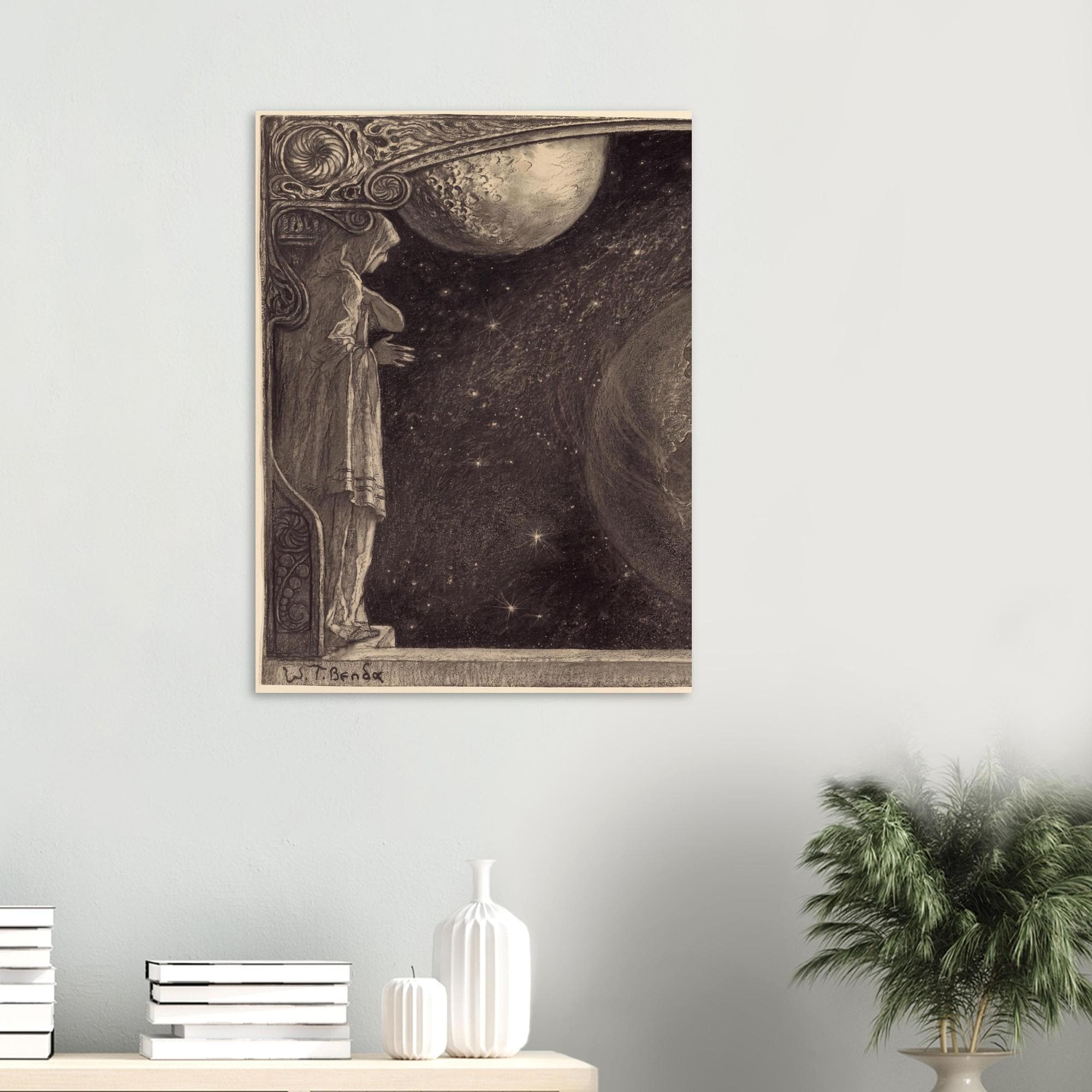 Vintage Astronomy Print Celestial Wall Art Antique Space Illustration Moody Academic Decor Art Nouveau And Vintage