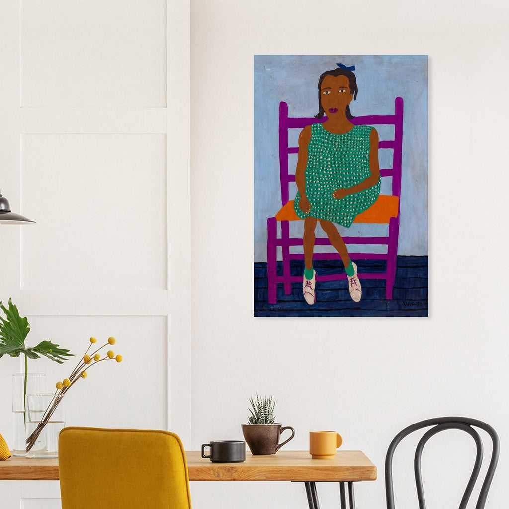 Harlem Renaissance Anna Mae Print, William H. Johnson Folk Portrait on 200 GSM Matte Paper