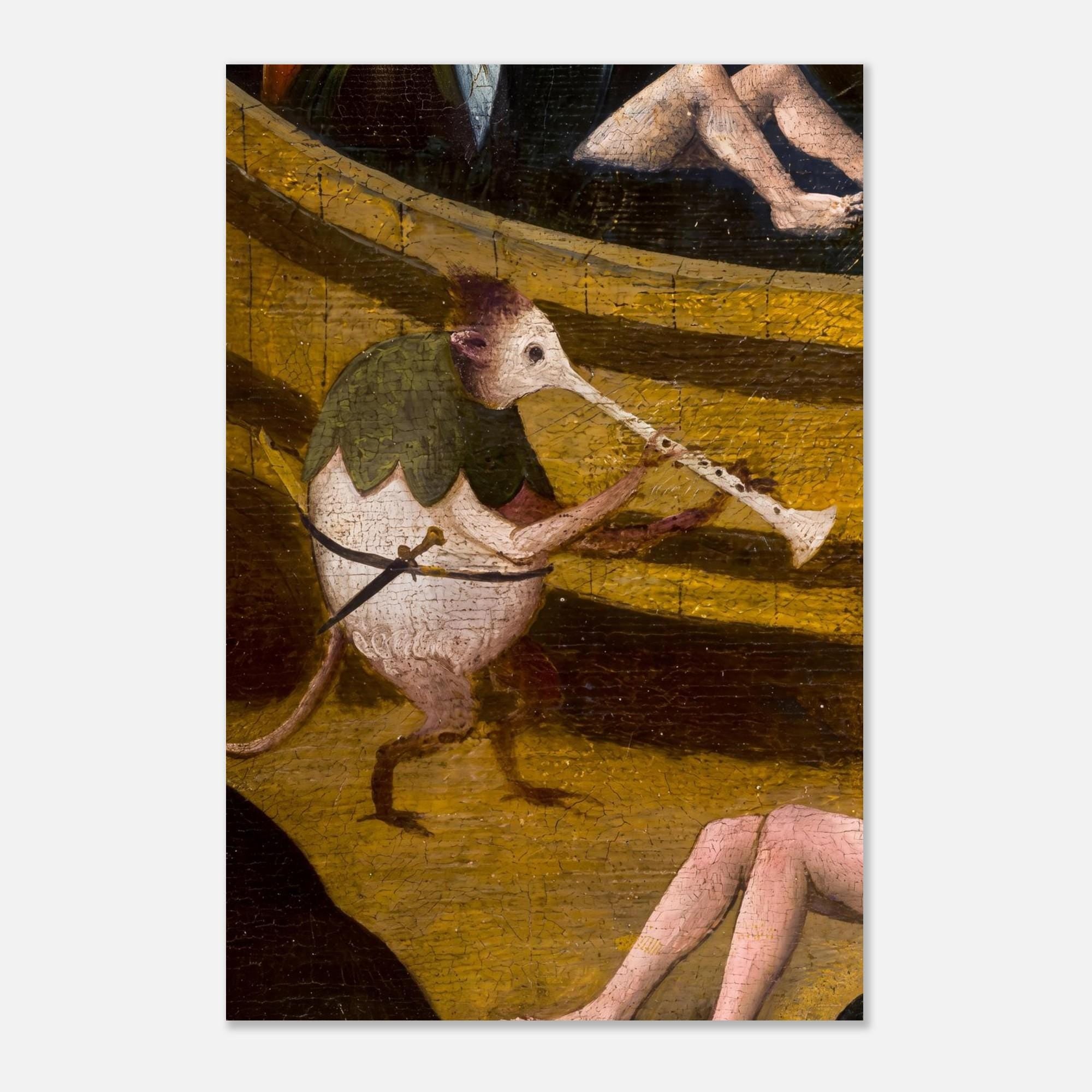 Hieronymus Bosch Garden Earthly Delights Bird Monster Flute Player Medieval Surrealism Gothic Macabre Dark Fantasy and Macabre