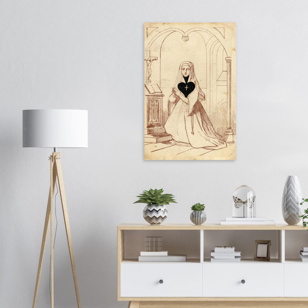 Ace of Spades by E. Le Tellier Fine Art Print, Gothic Nun Decor, Dark Academia Wall Art, Surreal Transformation Card, Occult Poster