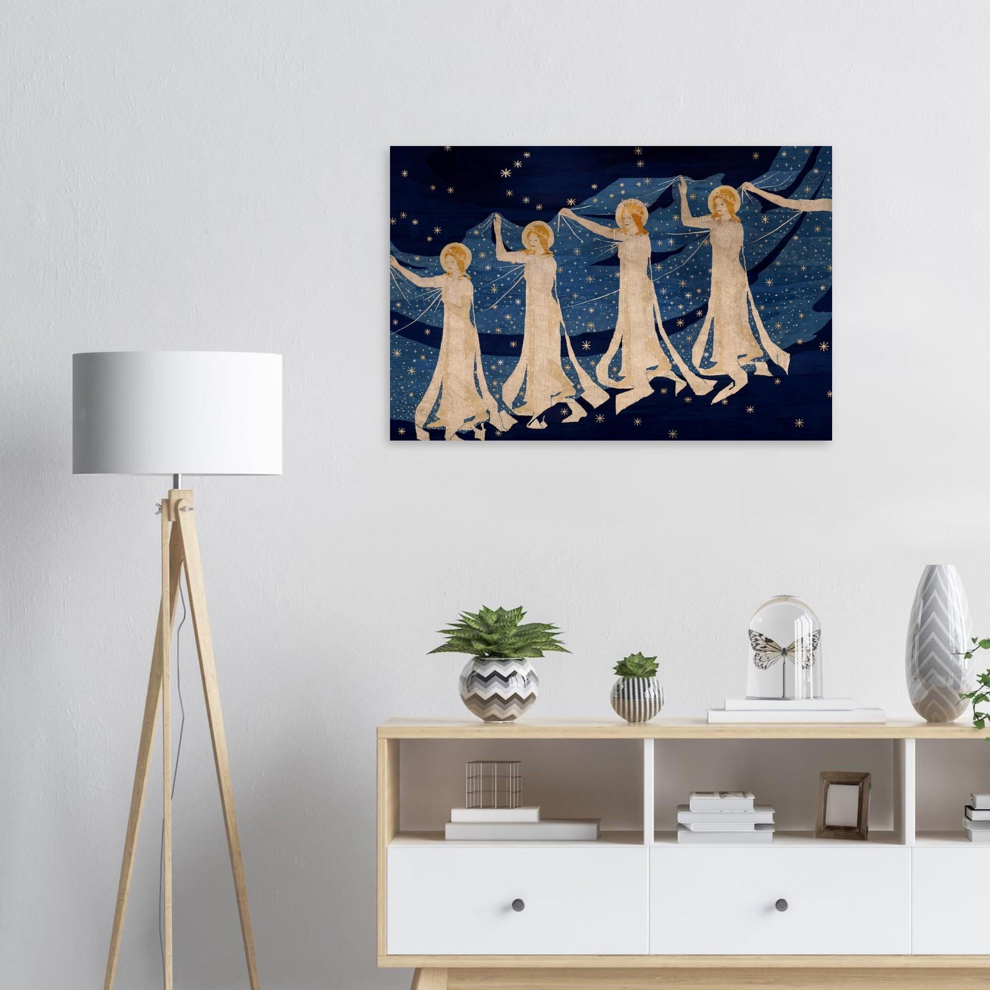 The Milky Way Art Nouveau Print, Celestial Goddess Wall Art, Vintage Starry Night Tapestry Poster, Myth & Symbolism DGbi