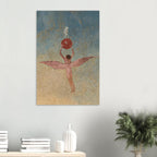 Hieronymus Bosch Winged Figure Red Fruit Art Print Garden Of Earthly Delights Surreal Renaissance Antique Weird Decor Myth Symbolism