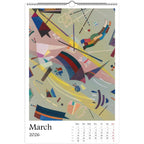 13 Artworks of Wassily Kandinsky 2026 Wall Calendar 11x16.5, Abstract Art Monthly Planner, Bauhaus Design 12 Month Hanging, Modern Artist