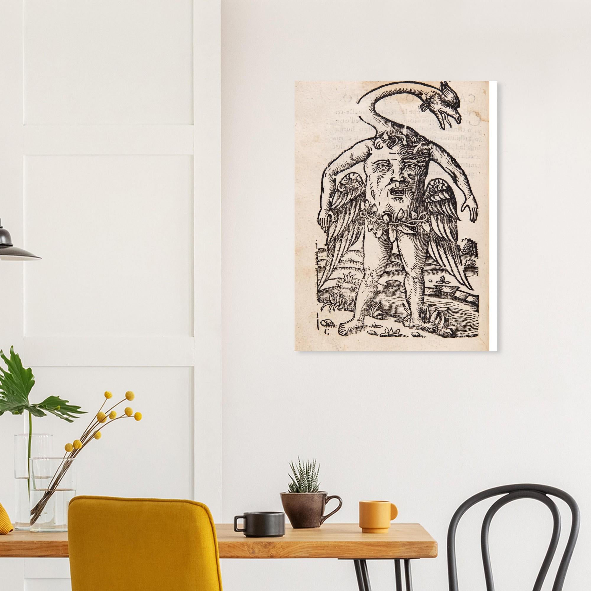 Renaissance Woodcut Monster Art Print Ulisse Aldrovandi Monstrorum Historia Antique Mythical Beast Wall Decor Poster Myth And Symbolism