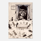 Louis Wain The Mouse Club Rules Cat Print Vintage Whimsical Anthropomorphic Cat and Mice Illustration Art Print Animals Creatures