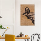 Japanese Zen Monkey Art Print | Minimalist Ink Wash Wall Art | Muqi Gibbon Painting | Wabi Sabi Animal Decor | Smiling Monkey Art