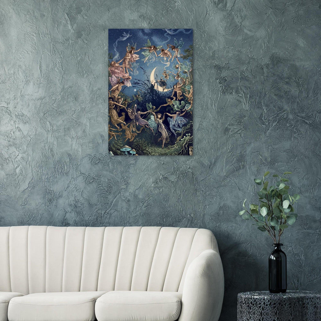 George Cruikshank The Fairy Ring Art Print Antique Moonlit Dance Engraving Gothic Folklore Wall Decor Unframed Myth & Symbolism