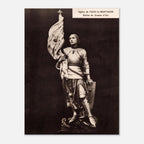 Joan of Arc Vintage Postcard Print Historical Catholic Saint Statue Armor French Wall Art Canvas Photo Sacred Medieval Icons