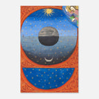 Medieval Creation of the World Art Print 1420 Italian Manuscript Illumination God Sun Moon Stars Poster Myth & Symbolism