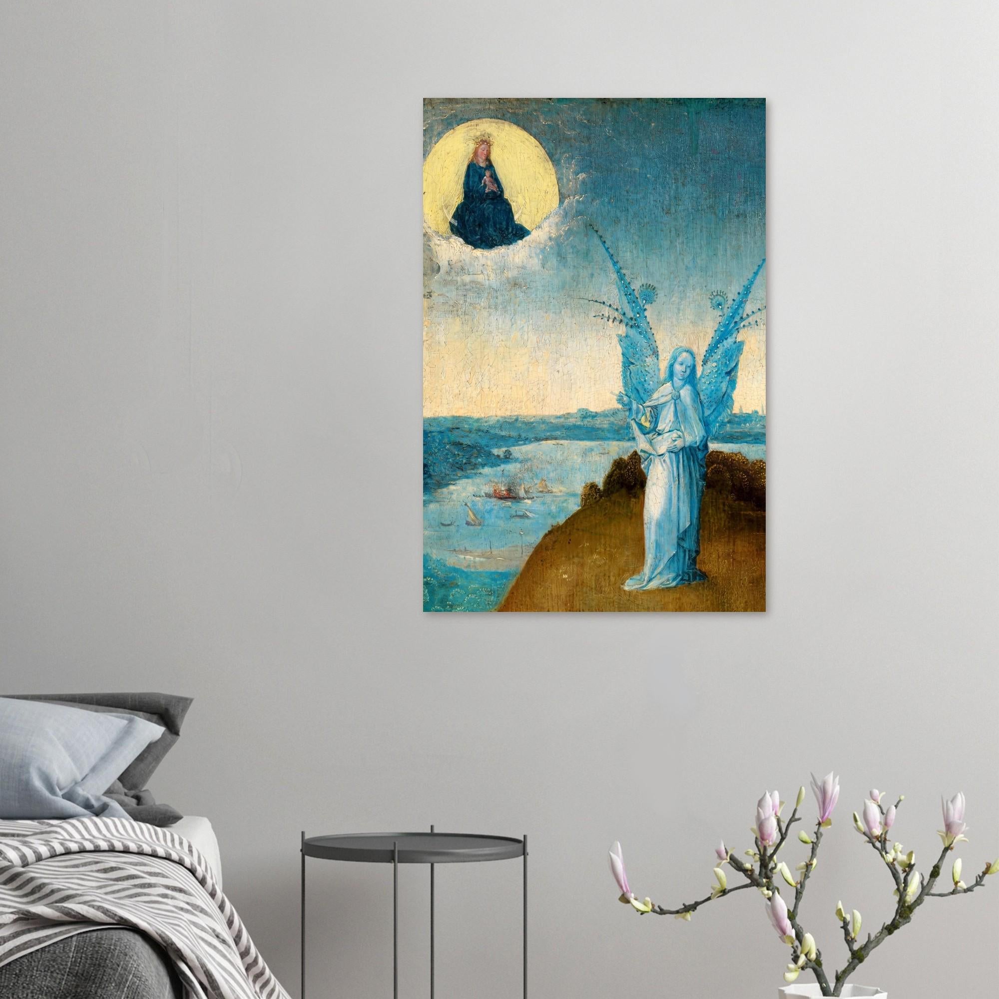 Hieronymus Bosch Angel Print St John on Patmos Vision of Virgin Mary Vintage Religious Renaissance Art Wall Decor Myth & Symbolism
