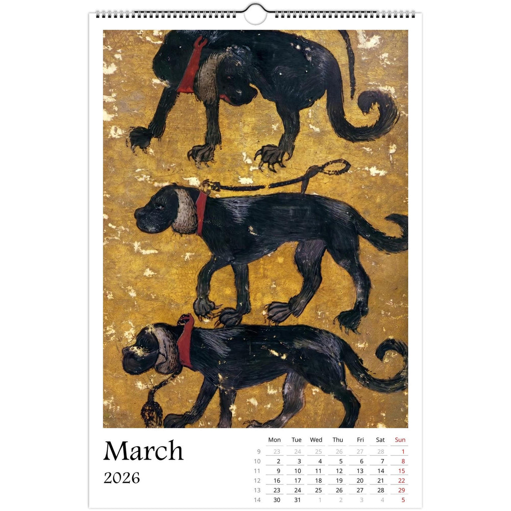 Medieval Marginalia 2026 Art Calendar 11x16.5, Gothic Art, Bizarre Creature, Dark Academia, Weird Medieval, Art Lover Gift