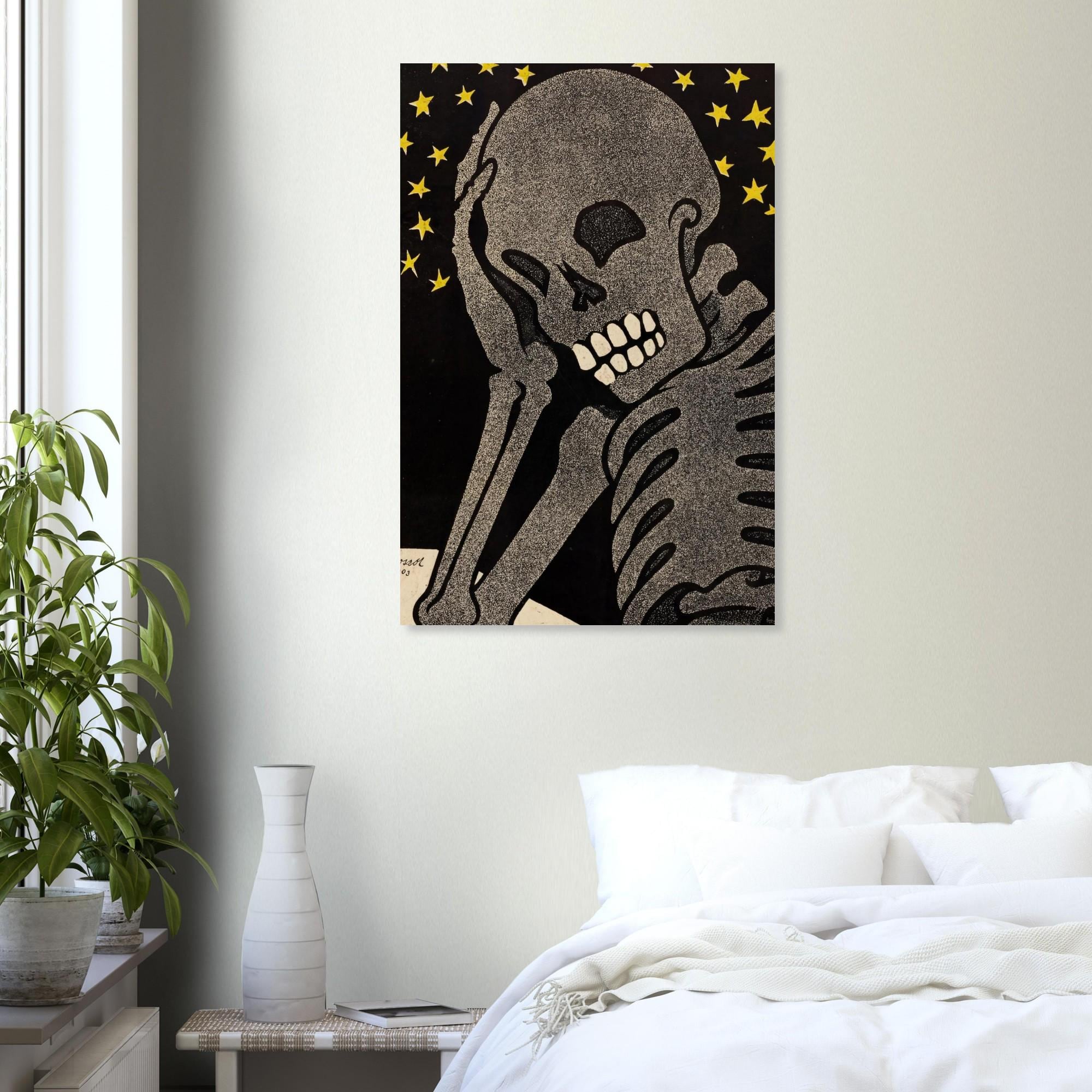 Les Refroidis by Gustave-Henri Jossot Fine Art Print, Vintage Skeleton Art, Dark Academia Decor, Goth Wall Art, Spooky Poster