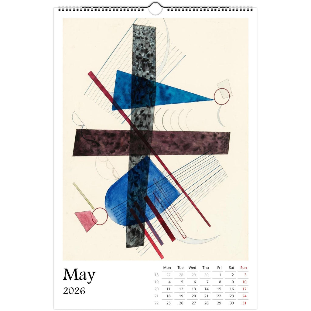 13 Artworks of Wassily Kandinsky 2026 Wall Calendar 11x16.5, Abstract Art Monthly Planner, Bauhaus Design 12 Month Hanging, Modern Artist