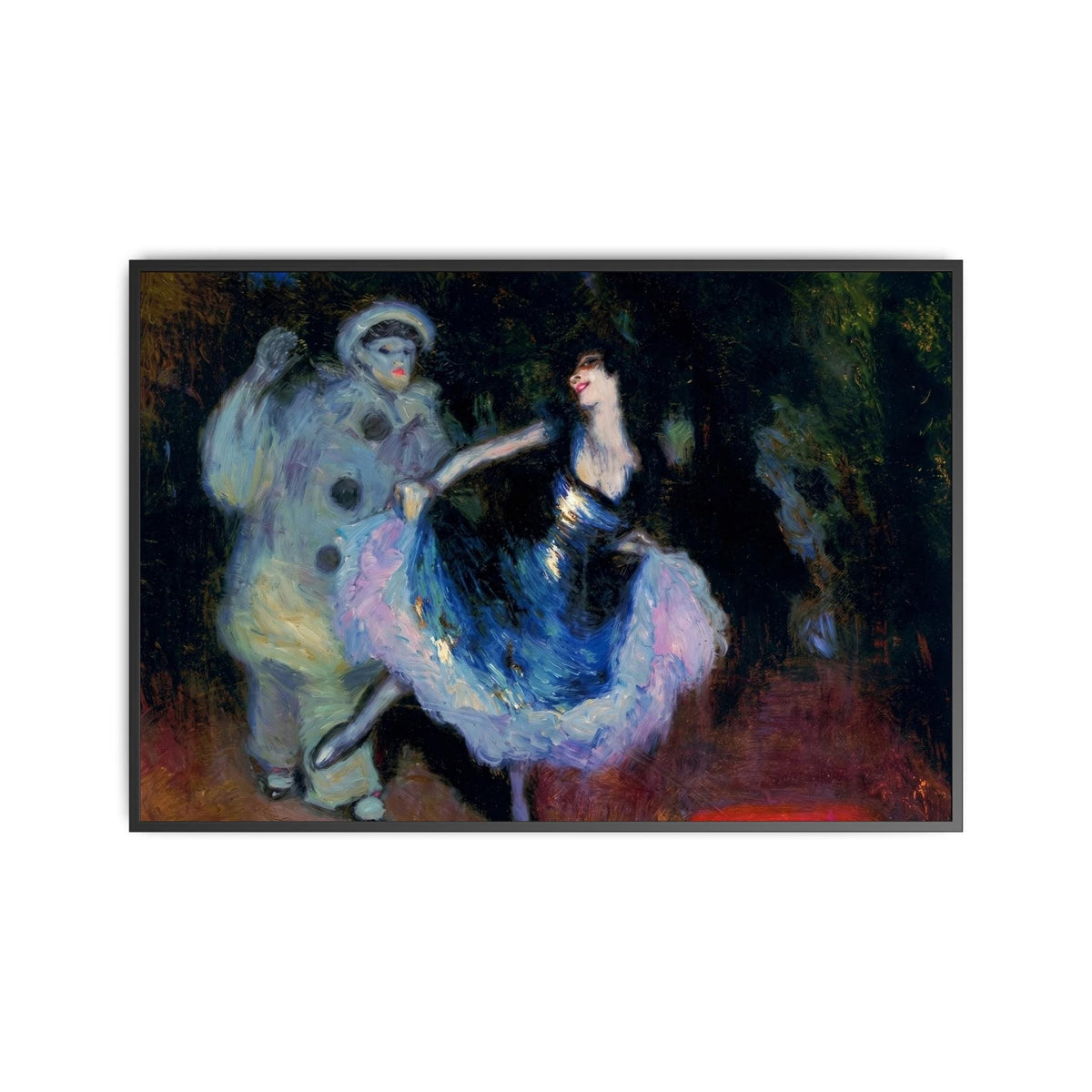 Pablo Picasso, Pierrot and Colombina 1900, Picasso Wall Art, Vintage Art Print, Commedia Dell'Arte, Blue Period, Famous Artwork