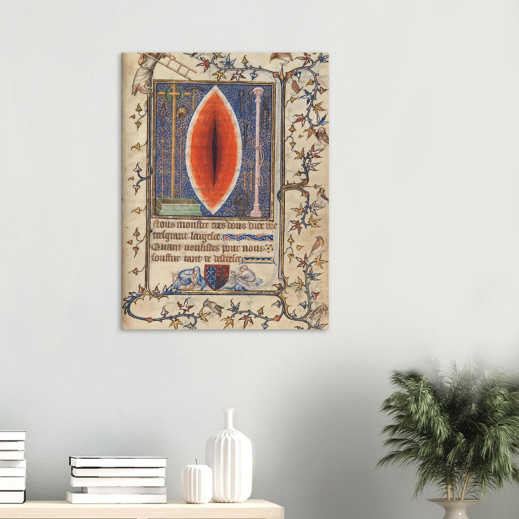 Medieval Wound Of Christ Print Historical Christian Manuscript Wall Art Canvas Decor Poster Giclee Fine Weird Medieval Art