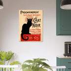 Le Chat Noir French Poster Black Cat Art Nouveau Canvas Wall Print Theophile Steinlen Vintage Exhibition Poster Vintage Cat Art