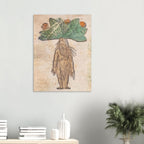 Medieval Mandrake Root Man Print Renaissance Herbal Alchemy Botanical Art Print Antique Oddities Wall Decor Weird Medieval Art