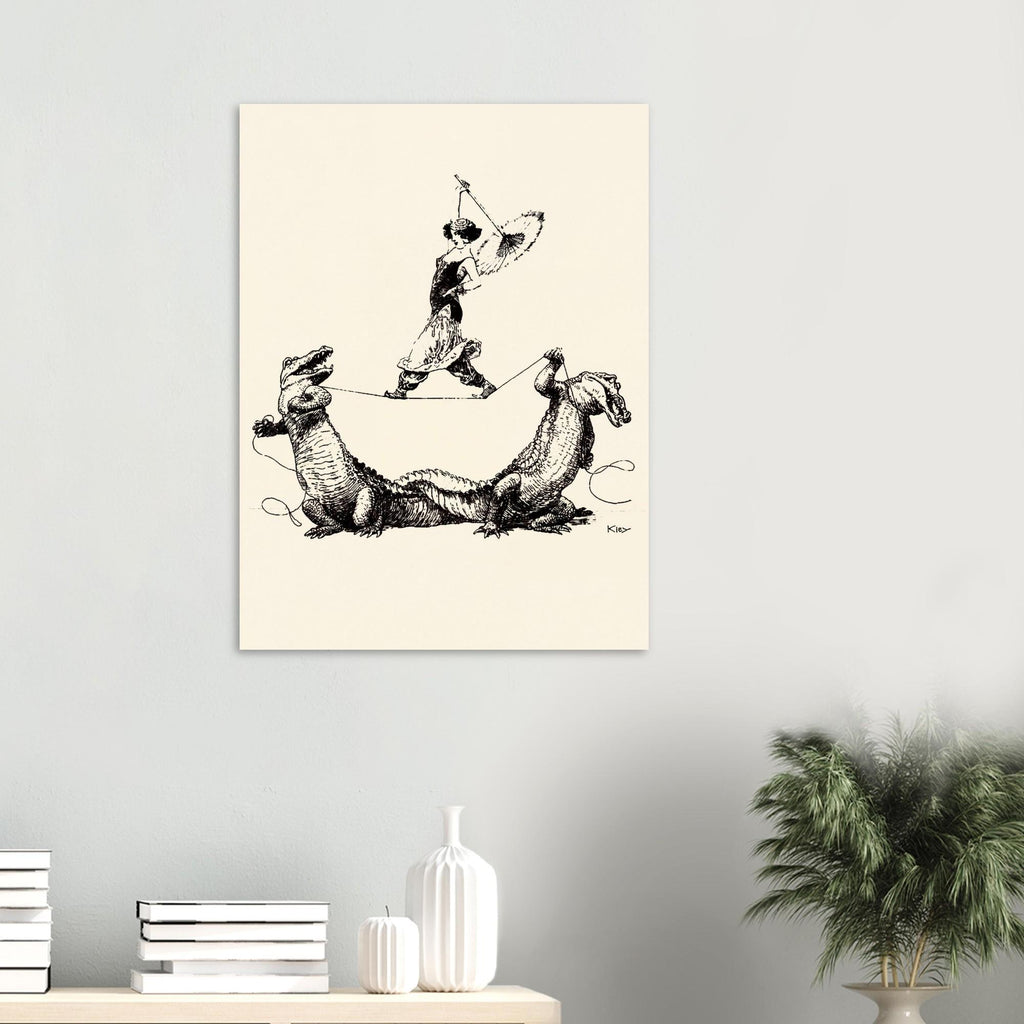 Heinrich Kley Vintage Illustration Wall Art Strange Circus Print Weird Fine Art Pen And Ink Print Oddities Vintage Animal