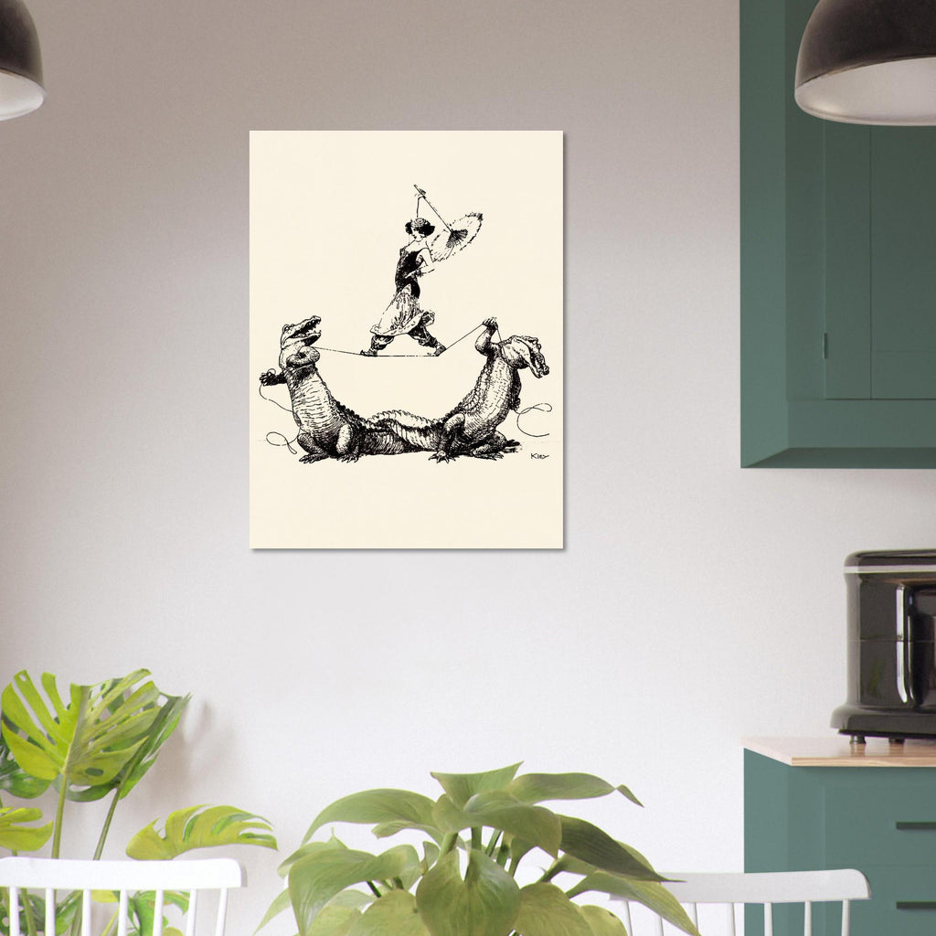 Heinrich Kley Vintage Illustration Wall Art Strange Circus Print Weird Fine Art Pen And Ink Print Oddities Vintage Animal