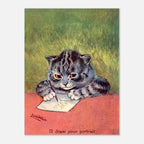 Louis Wain Cat Print Antique Illustration Funny Cat Wall Art Whimsical Animal Artwork Retro Kitten Poster Vintage Cat Art