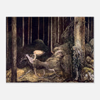 John Bauer Fairy Tale Print Vintage Swedish Folklore Wall Art Mythical Forest Creature Poster Myth and Symbolism Myth Symbolism