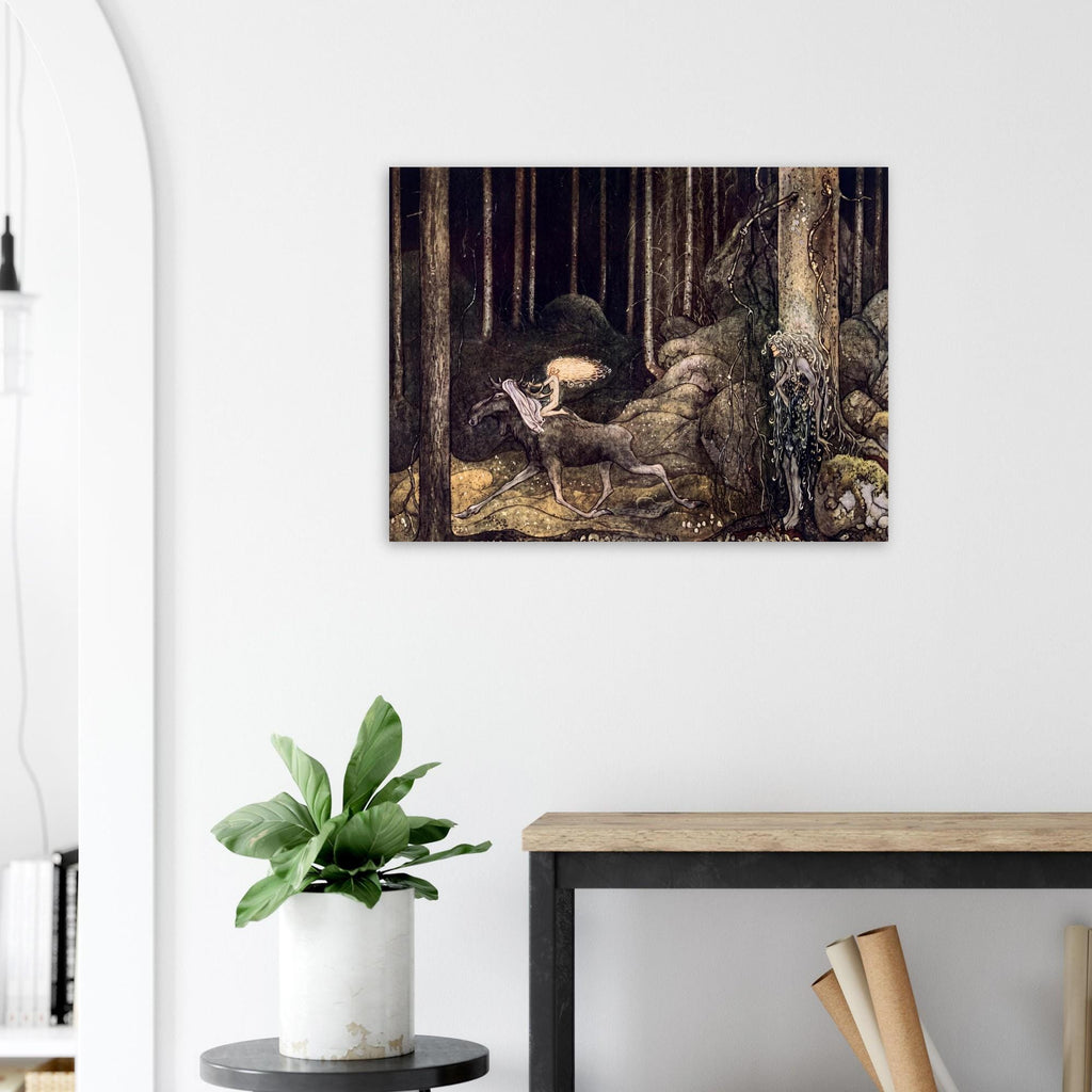 John Bauer Fairy Tale Print Vintage Swedish Folklore Wall Art Mythical Forest Creature Poster Myth and Symbolism Myth Symbolism